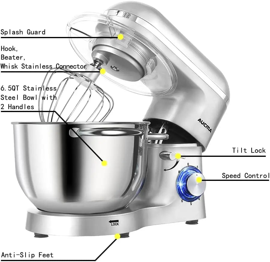 Stand Mixer 6.5-QT 660W 6-Speed