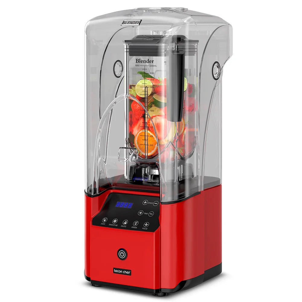 Commercial Quiet Shield Blender 2200W Lecon Chef Professional