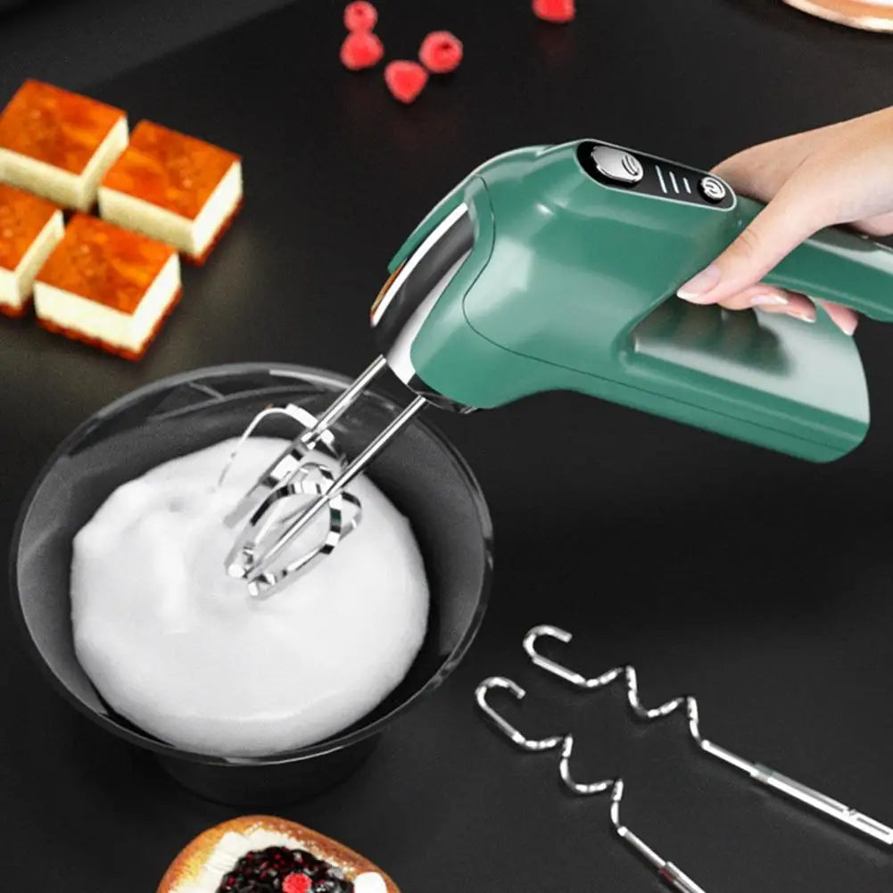 Cordless Electric Blender Whisk Stainless Steel Egg Beater Handheld Mixer