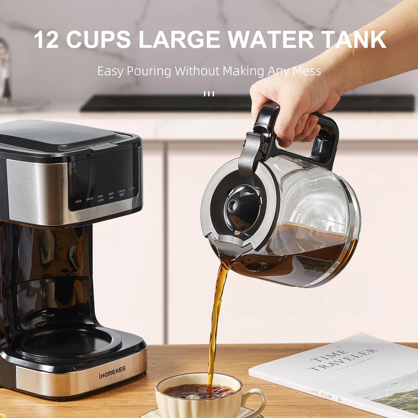 Programmable Drip Coffee Machine 12 Cup with Iced Coffee Function