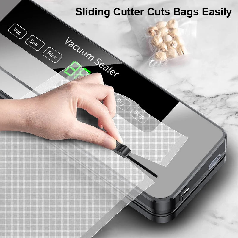 Electric Vacuum Sealer with Slidding Cutter +10 bags