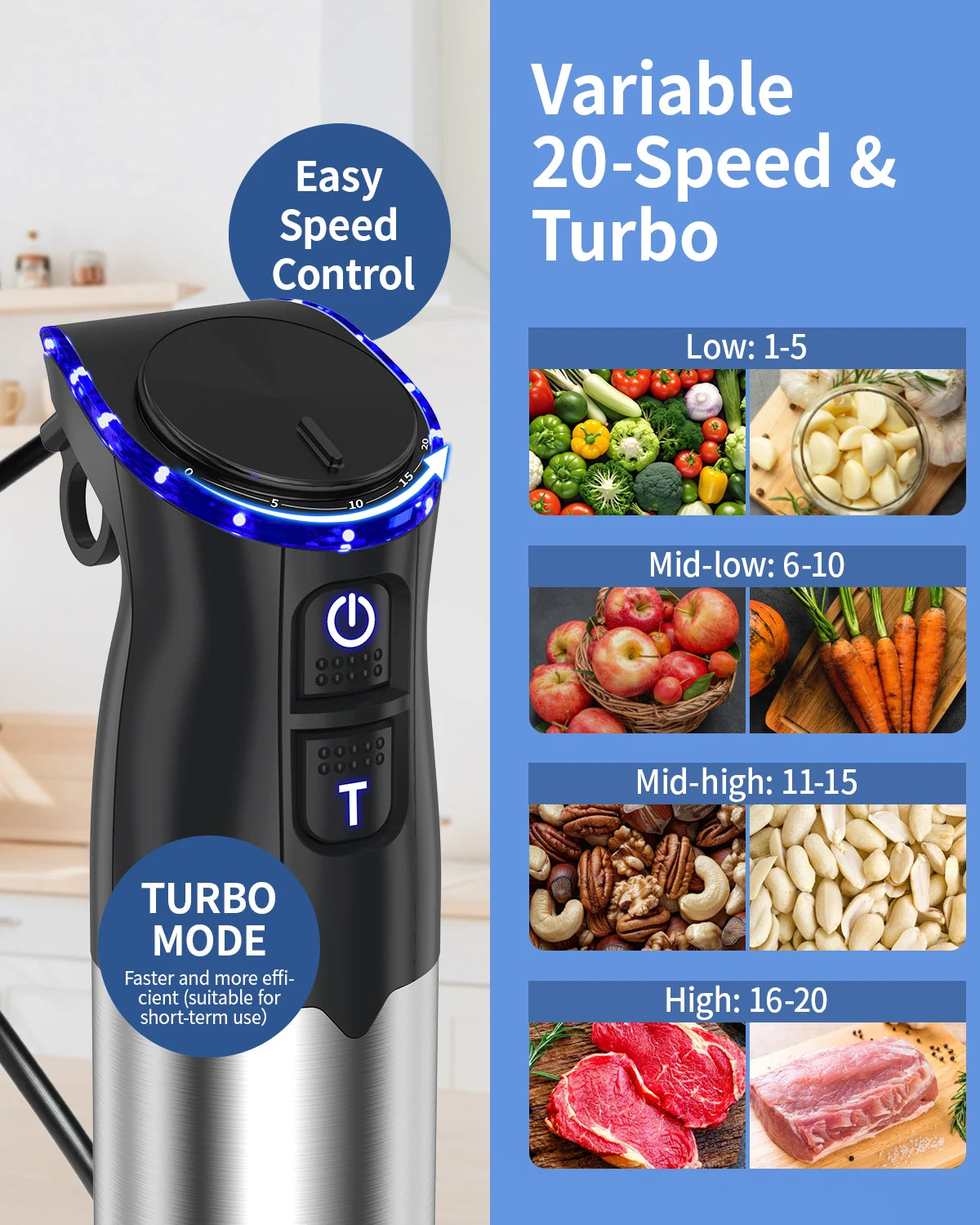 Electric Handheld Mixer Blender 5 in 1