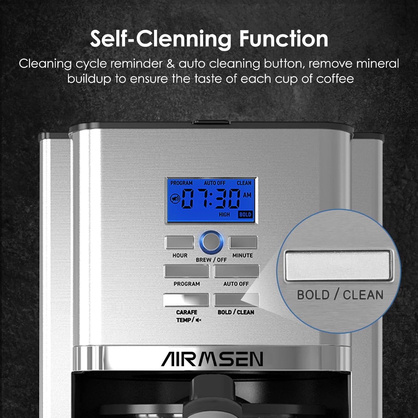 Brew Coffee Machine AIRMSEN Programmable