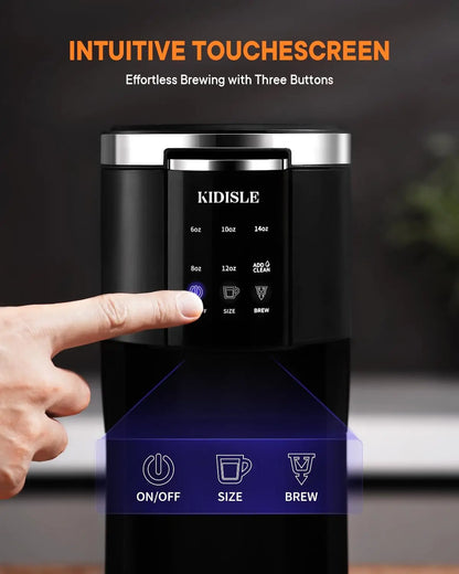 Single Serve Coffee Machine, 3 in 1 Pod Coffee Maker