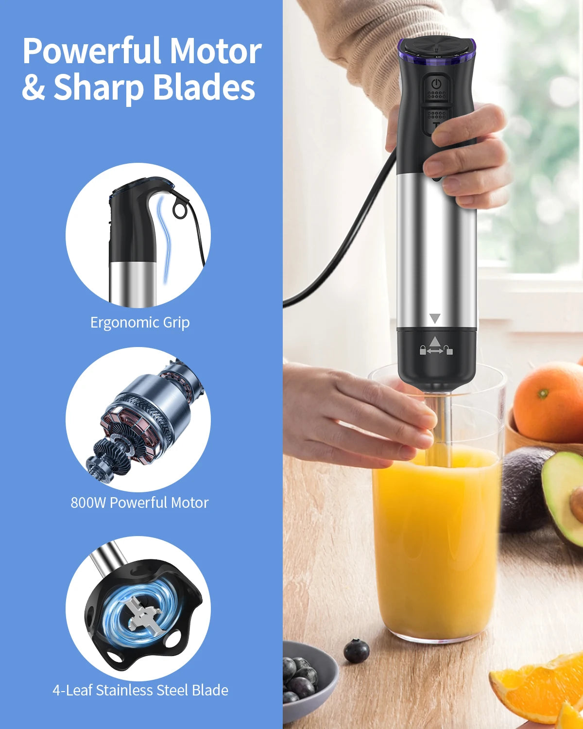 Electric Handheld Mixer Blender 5 in 1