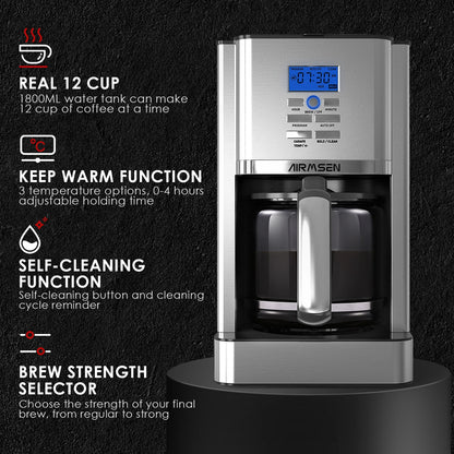 Brew Coffee Machine AIRMSEN Programmable